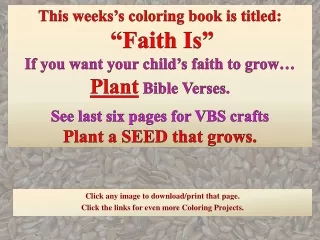 Free Bible coloring pages about Faith