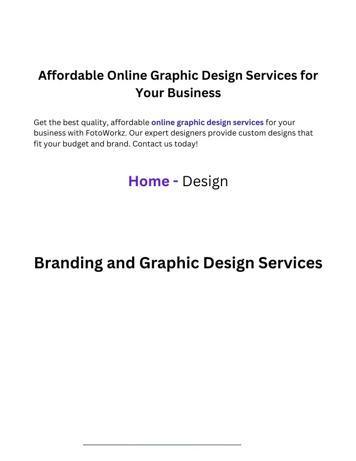 affordable online graphic design services