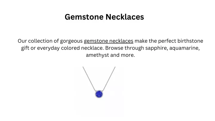 gemstone necklaces