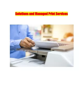 Solutions and Managed Print Services