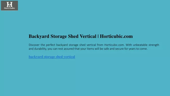 backyard storage shed vertical horticubic