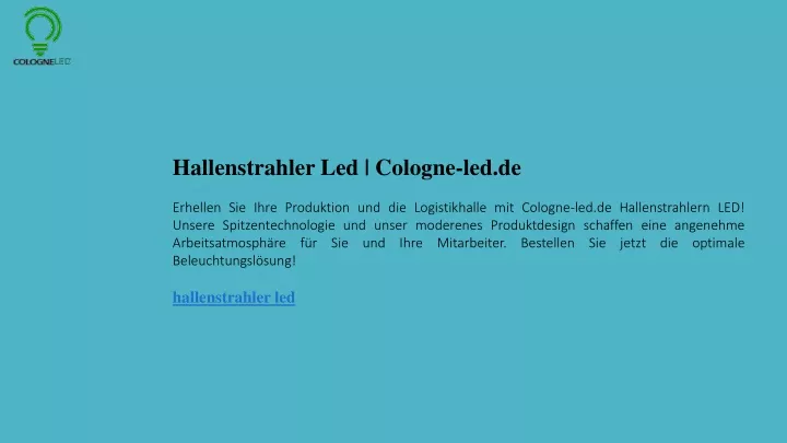 hallenstrahler led cologne led de erhellen