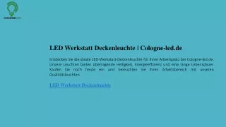 led werkstatt deckenleuchte cologne