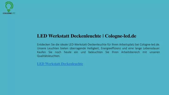 led werkstatt deckenleuchte cologne