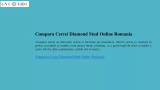 Cumpara Cercei Diamond Stud Online Romania