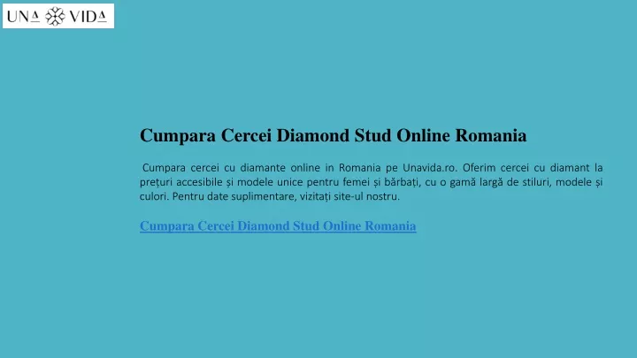 cumpara cercei diamond stud online romania
