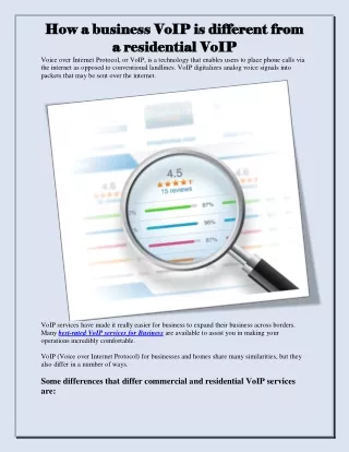 How a business VoIP is different from a residential VoIP