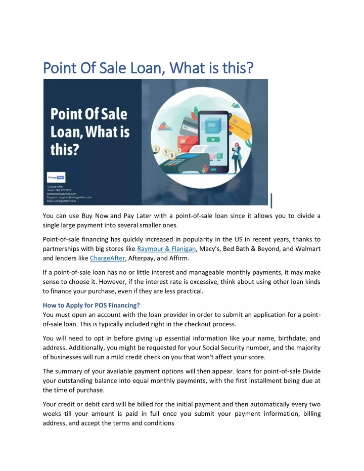 PPT - Point Of Sale Loan, What Is This PowerPoint Presentation, Free ...