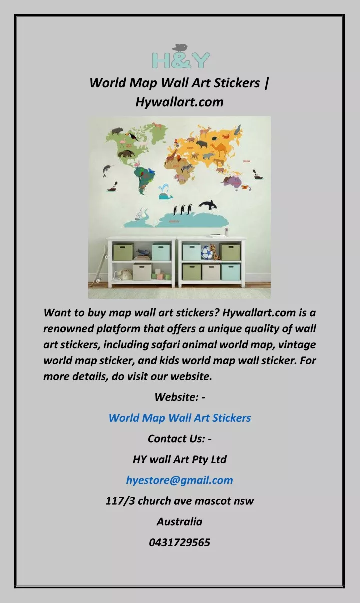 world map wall art stickers hywallart com