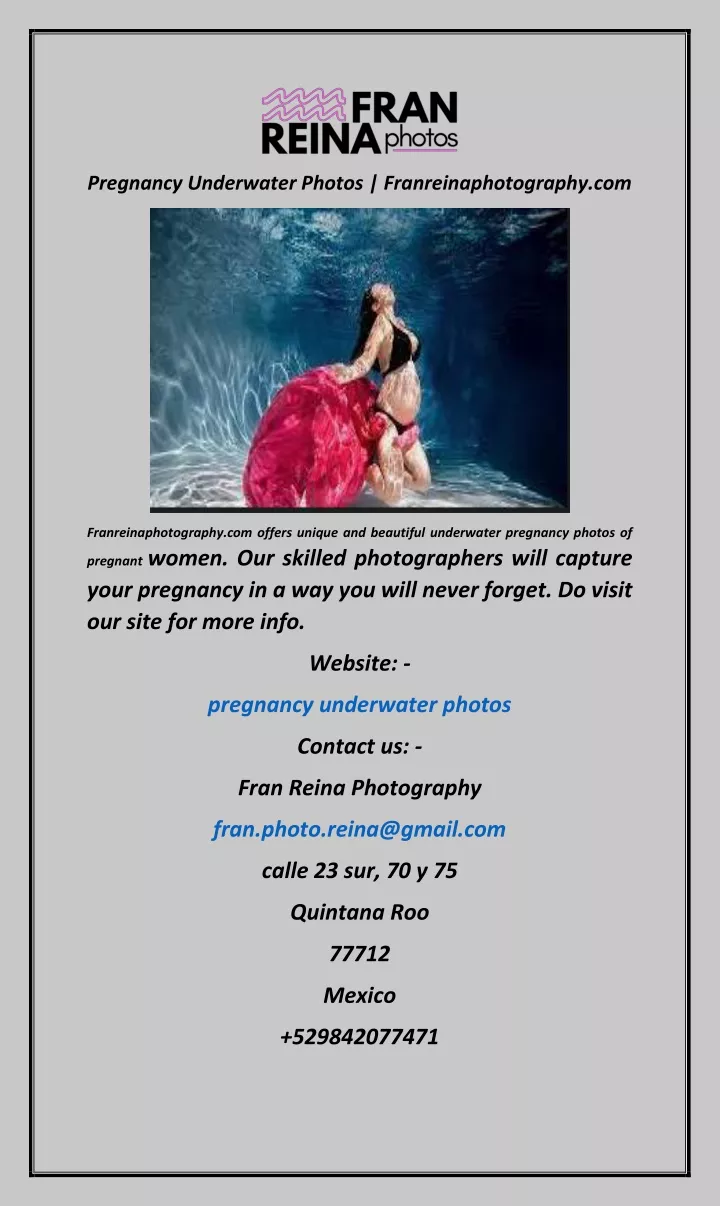 pregnancy underwater photos franreinaphotography