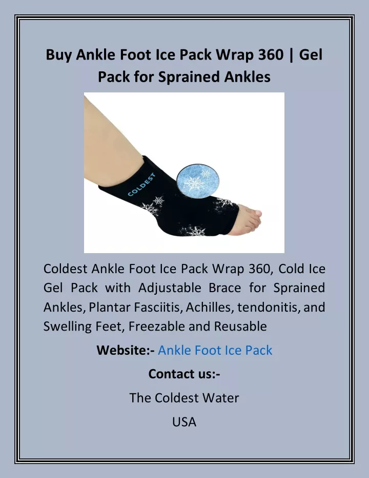 buy ankle foot ice pack wrap 360 gel pack