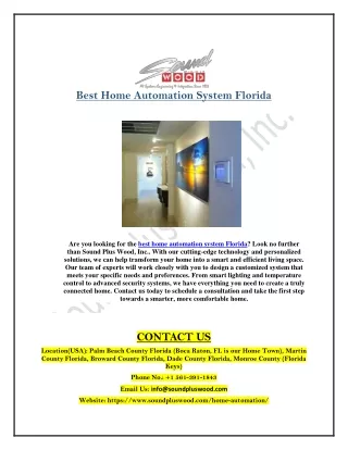 Sound Plus Wood, Inc. - Best Home Automation System Florida