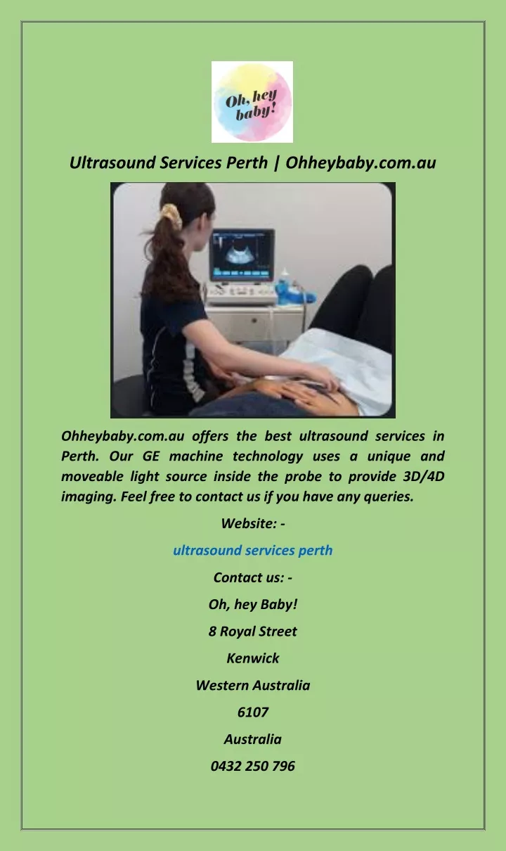 ultrasound services perth ohheybaby com au