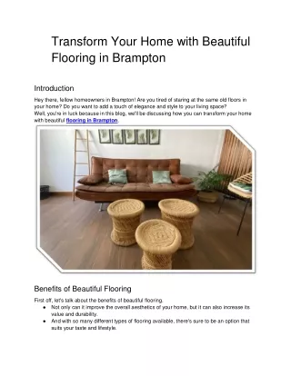 transform your home with beautiful flooring