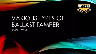 various types of ballast tamper