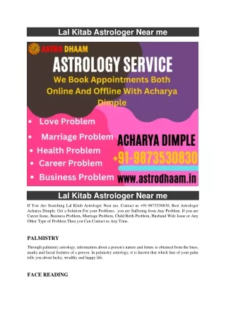 lal kitab astrologer near me