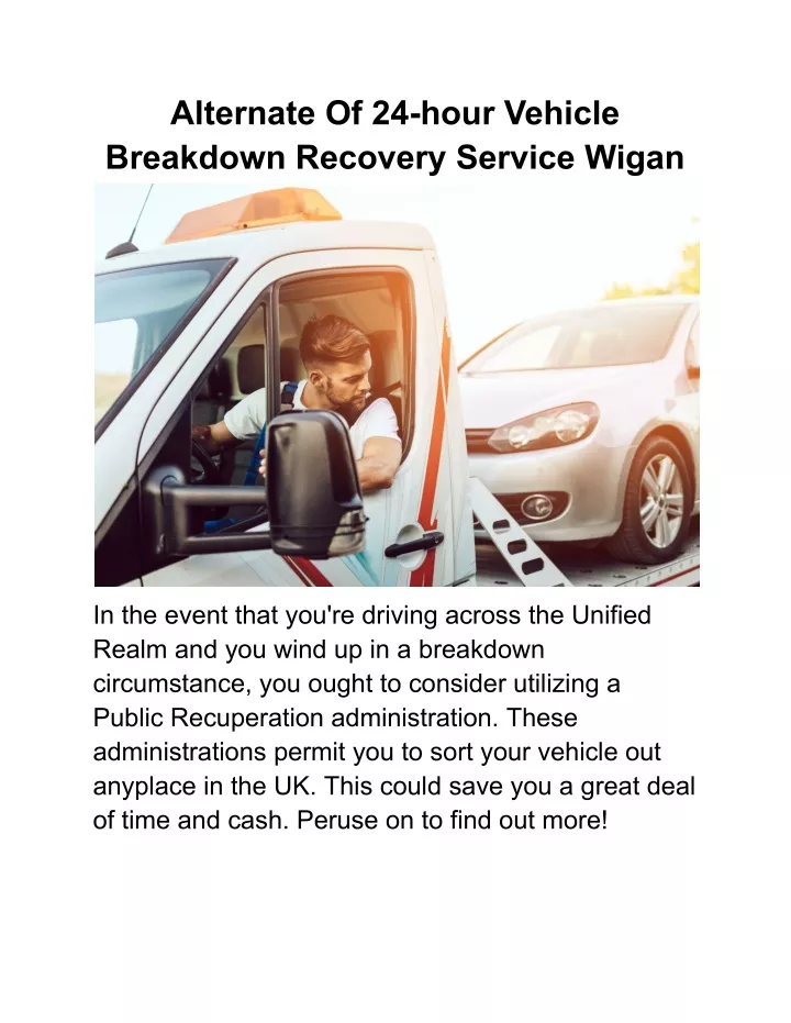 alternate of 24 hour vehicle breakdown recovery