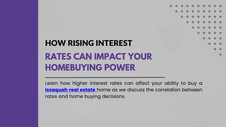 how rising interest