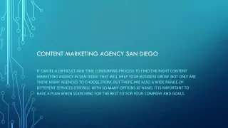 Content Marketing Agency San Diego