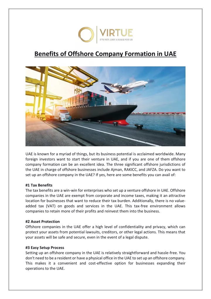 Ppt Top 5 Benefits Of Offshore Company Formation In Uae Powerpoint Presentation Id12098992 3414