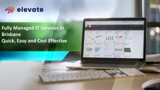 Top Level Manged IT Services in Brisbane by Elevate Technology