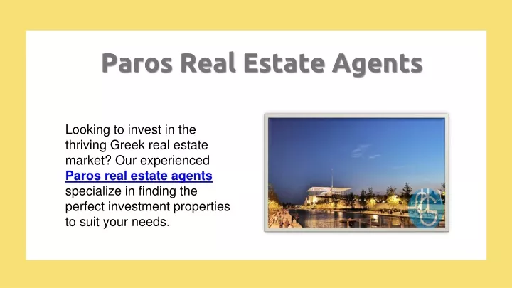 paros real estate agents