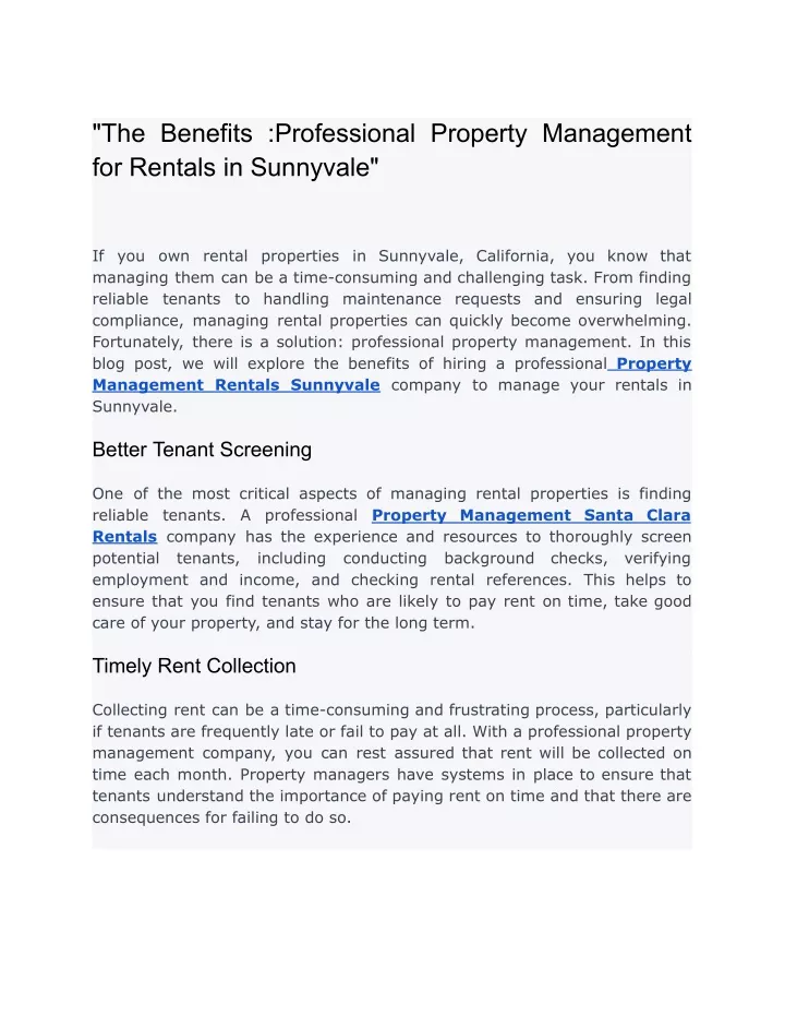 the benefits professional property management