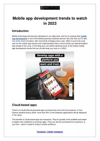 Mobile app development trends to watch in 2023