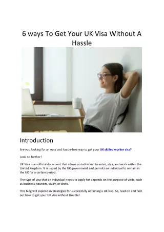 6 ways to get your uk visa without a hassle