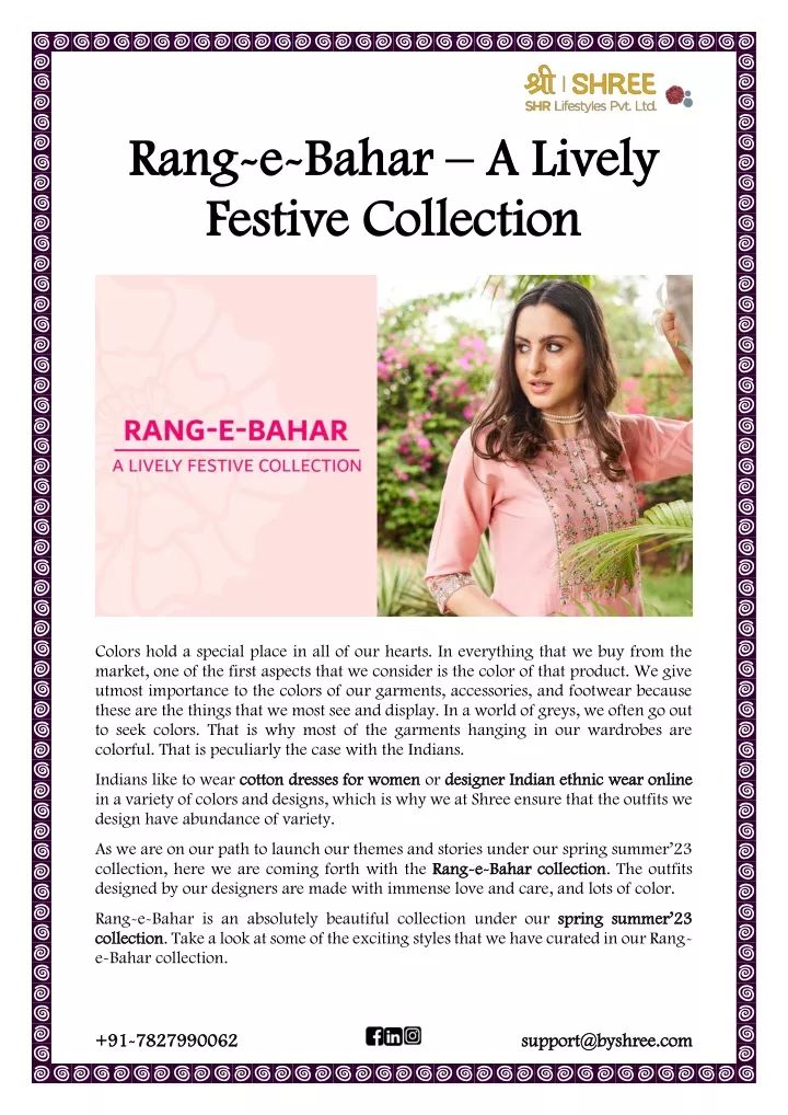 rang rang e e bahar festive collection festive