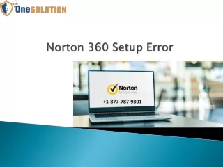 norton 360 setup error