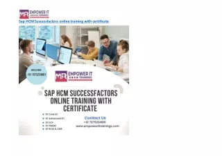 sap hcm successfactors online training with