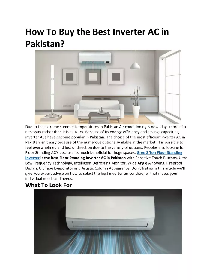 how to buy the best inverter ac in pakistan