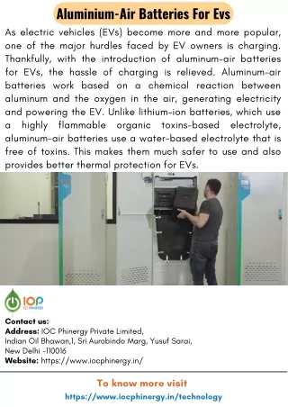 aluminium air batteries for evs as electric