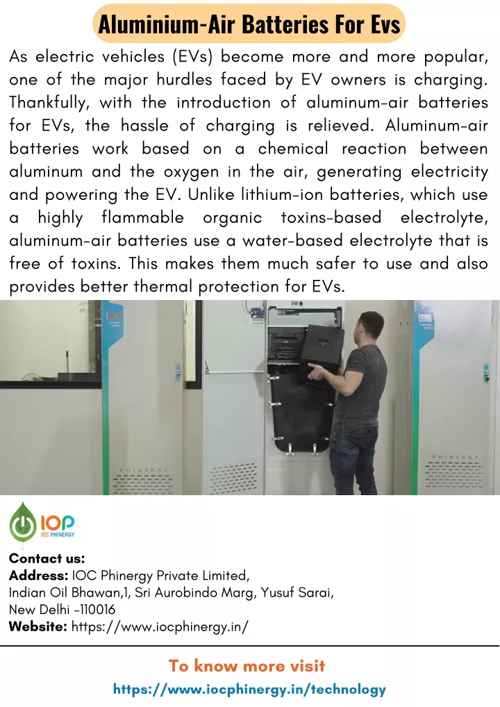 aluminium air batteries for evs as electric