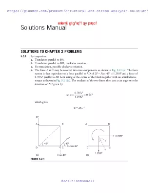 structural and stress analysis Megson 2nd – 4th edition solution manual pdf