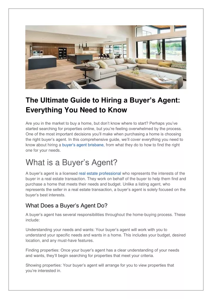 the ultimate guide to hiring a buyer s agent