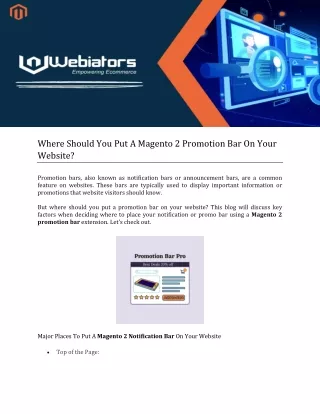 where should you put a magento 2 promotion