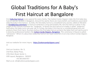 Global Traditions for A Baby's First Haircut at