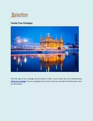 Family Tour Packages