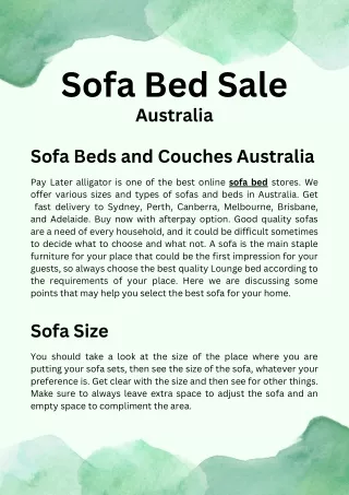 Buy Sofa Beds Online - Fold Out Couches in Australia