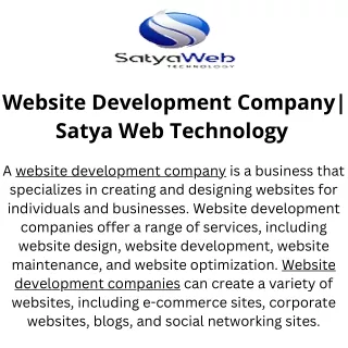 Website Development Company  Satya Web Technology