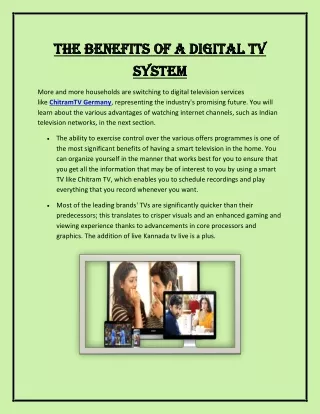 The Benefits of a Digital TV System