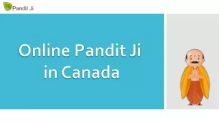 Online pandit ji in canada