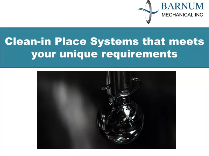 clean in place systems that meets your unique