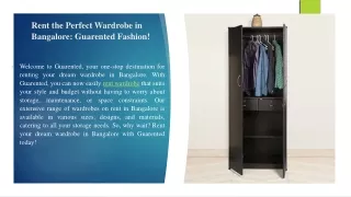 Rent the Perfect Wardrobe in Bangalore Guarented Fashion