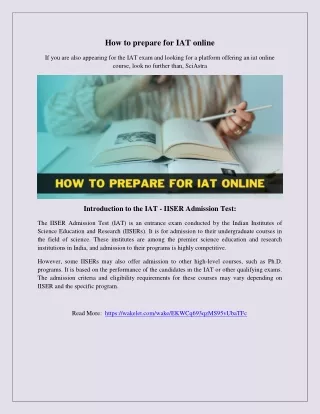 how to prepare for iat online