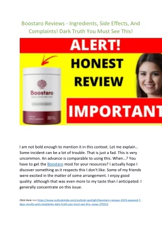 Boostaro - Shocking Scam Complaints About  Customer Complaints