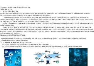 Grow your BUSINESS with digital marketing Digital Marketing