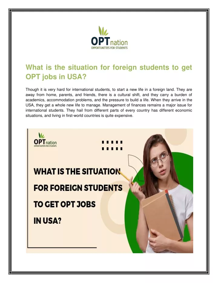 what is the situation for foreign students